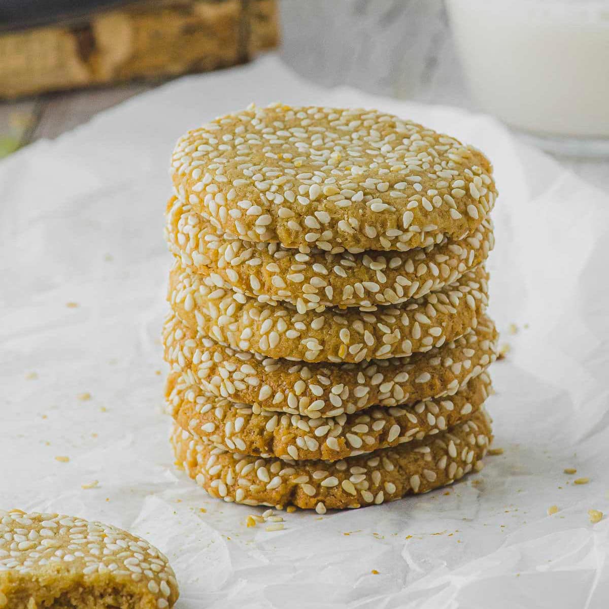 Gluten free chocolate tahini cookies