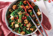 Instant pot tofu and vegetable fried rice