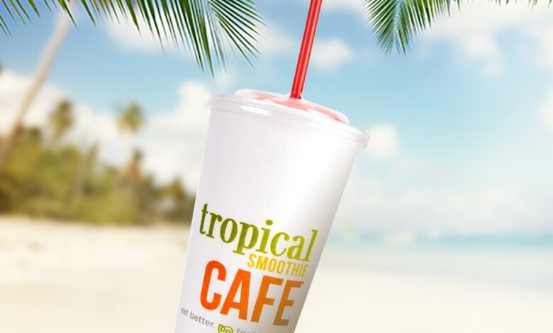 Tropical post workout smoothie