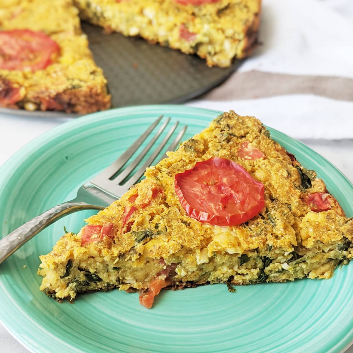 Vegan chickpea frittata