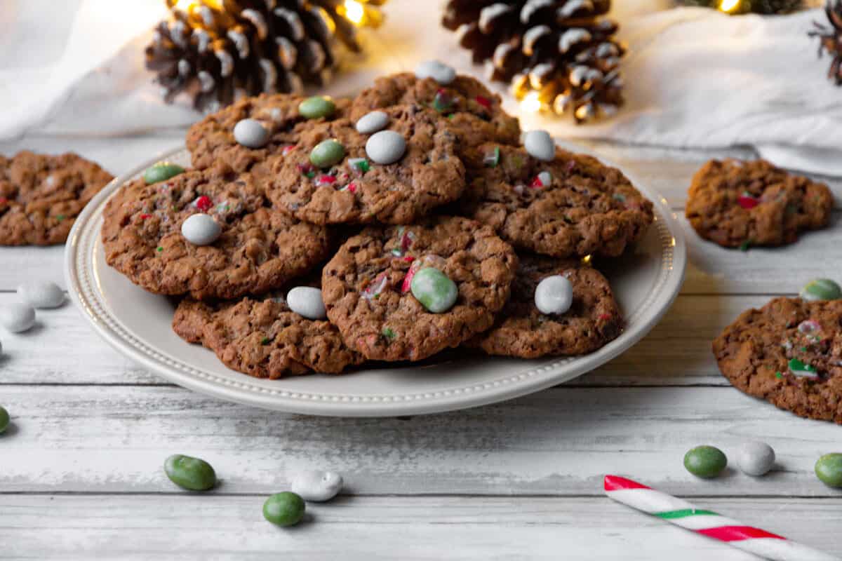Vegan oat chocolate chip cookies