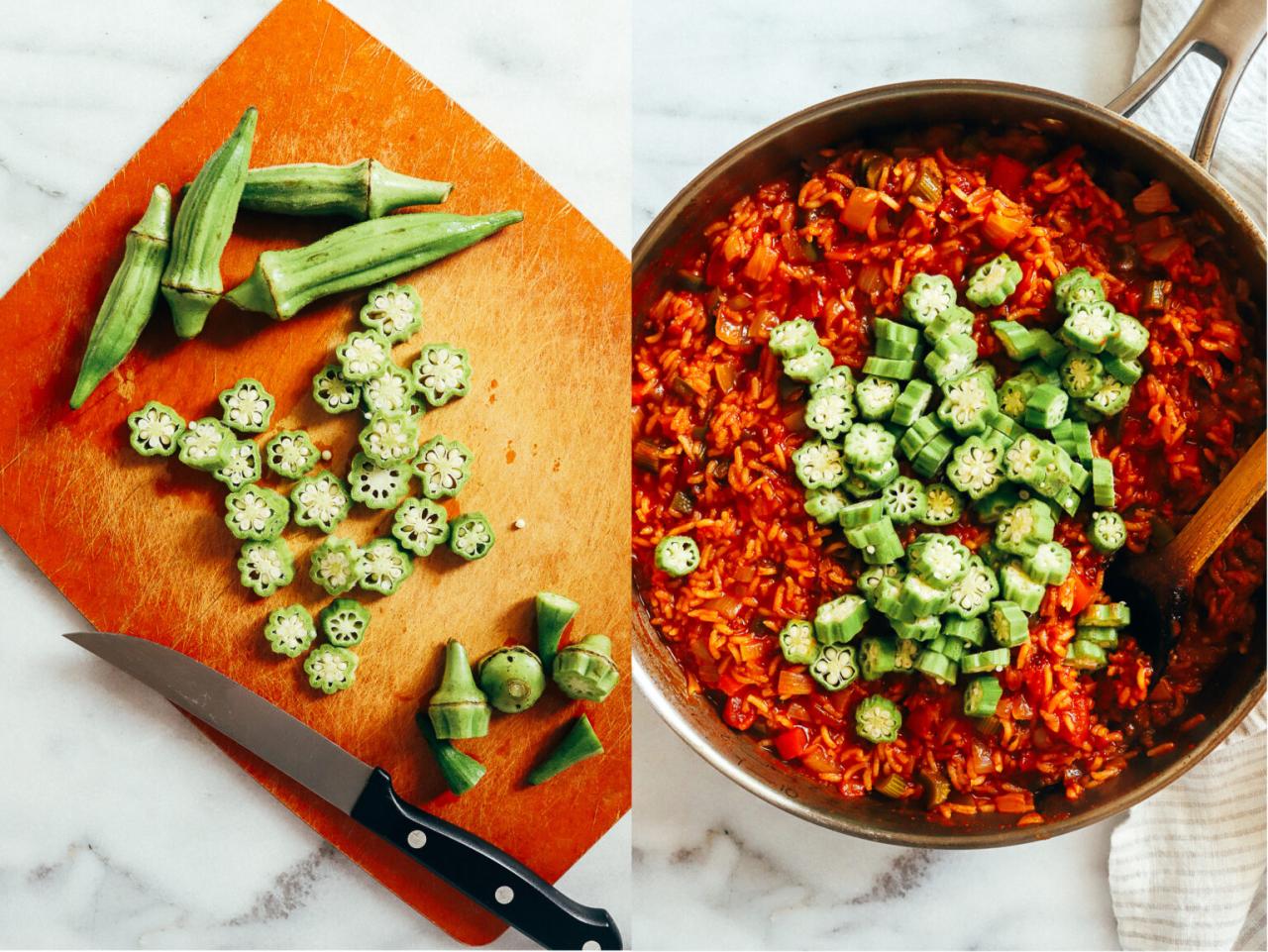 One pot vegan farro jambalaya