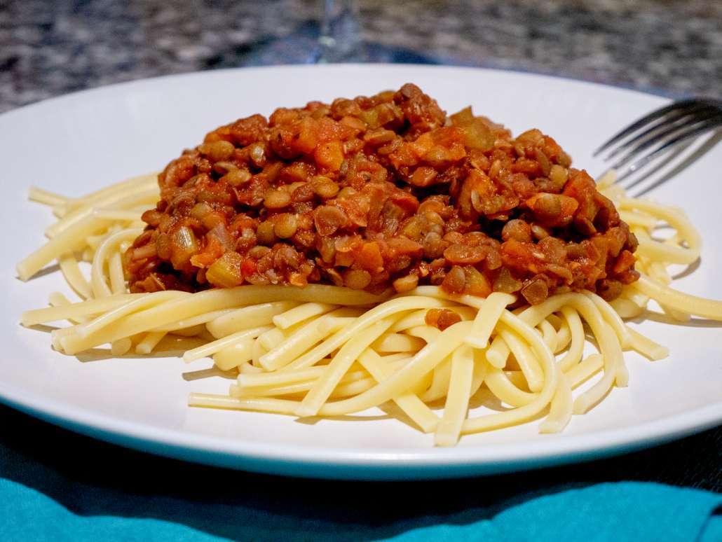 Pasta lentil bolognese recipe