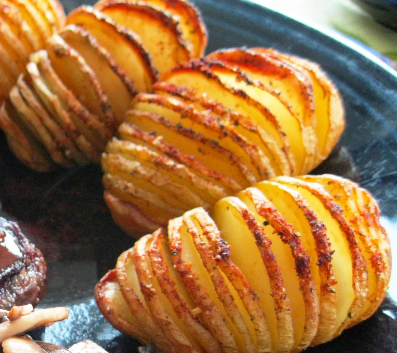 Hasselback sweet potatoes with salted maple butter