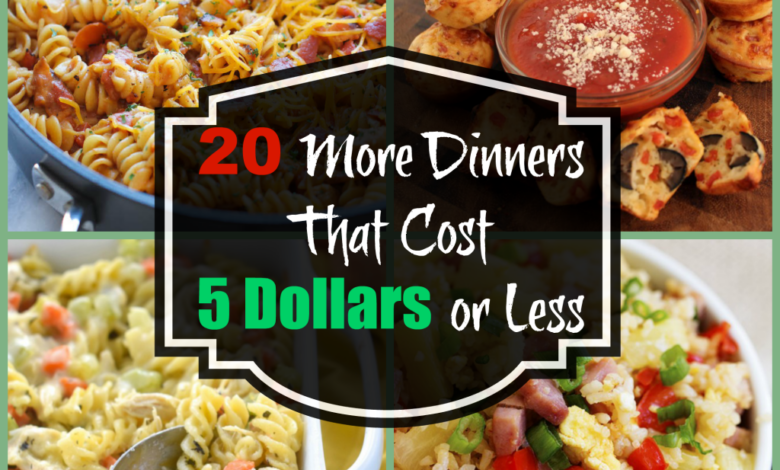 Meals under five dollars per serving