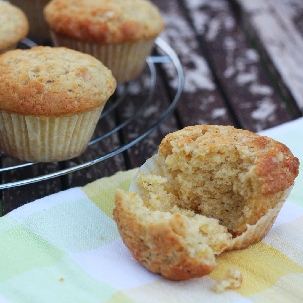 Vegan orange pecan muffins