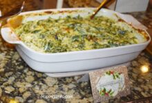 Spinach artichoke brown rice casserole