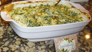 Spinach artichoke brown rice casserole