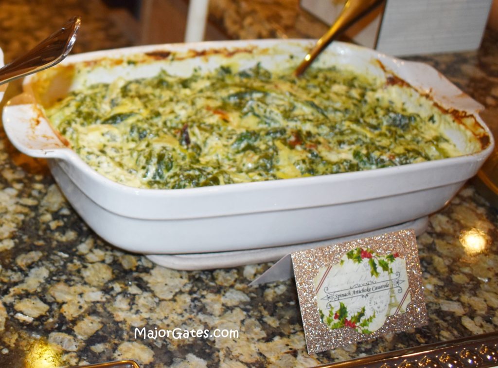 Spinach artichoke brown rice casserole