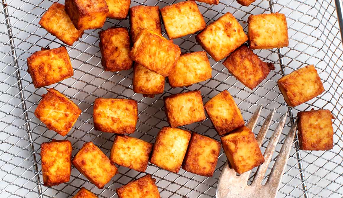 Crispy air fried tofu bowls