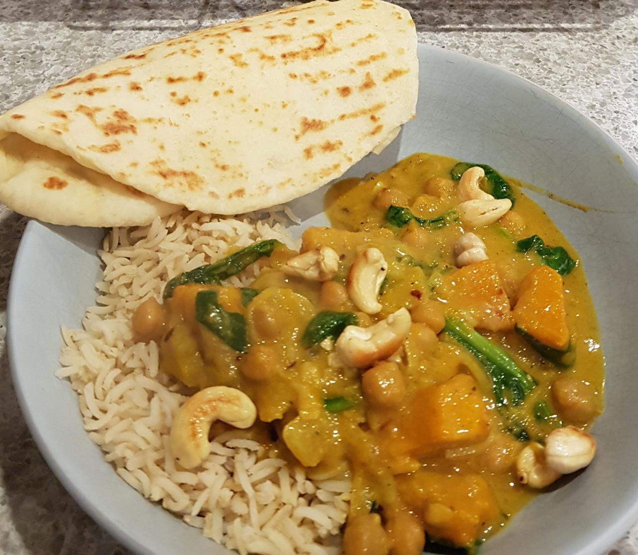 Pumpkin chickpea curry