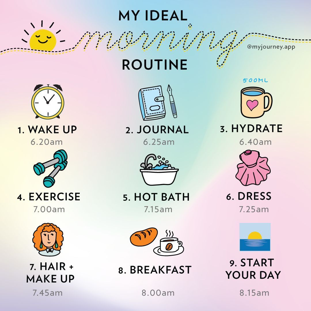 Establish healthy morning routine