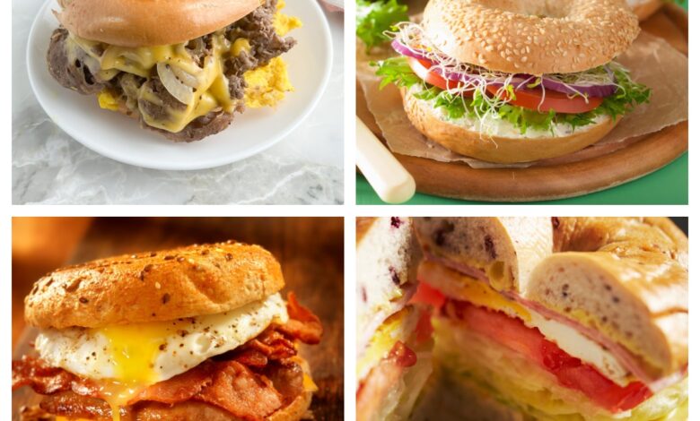 Freezer bagel breakfast sandwiches