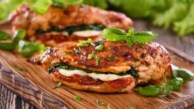 Hasselback chicken caprese with fennel