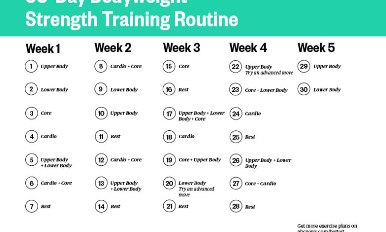 The 30 day strength building challenge for beginners