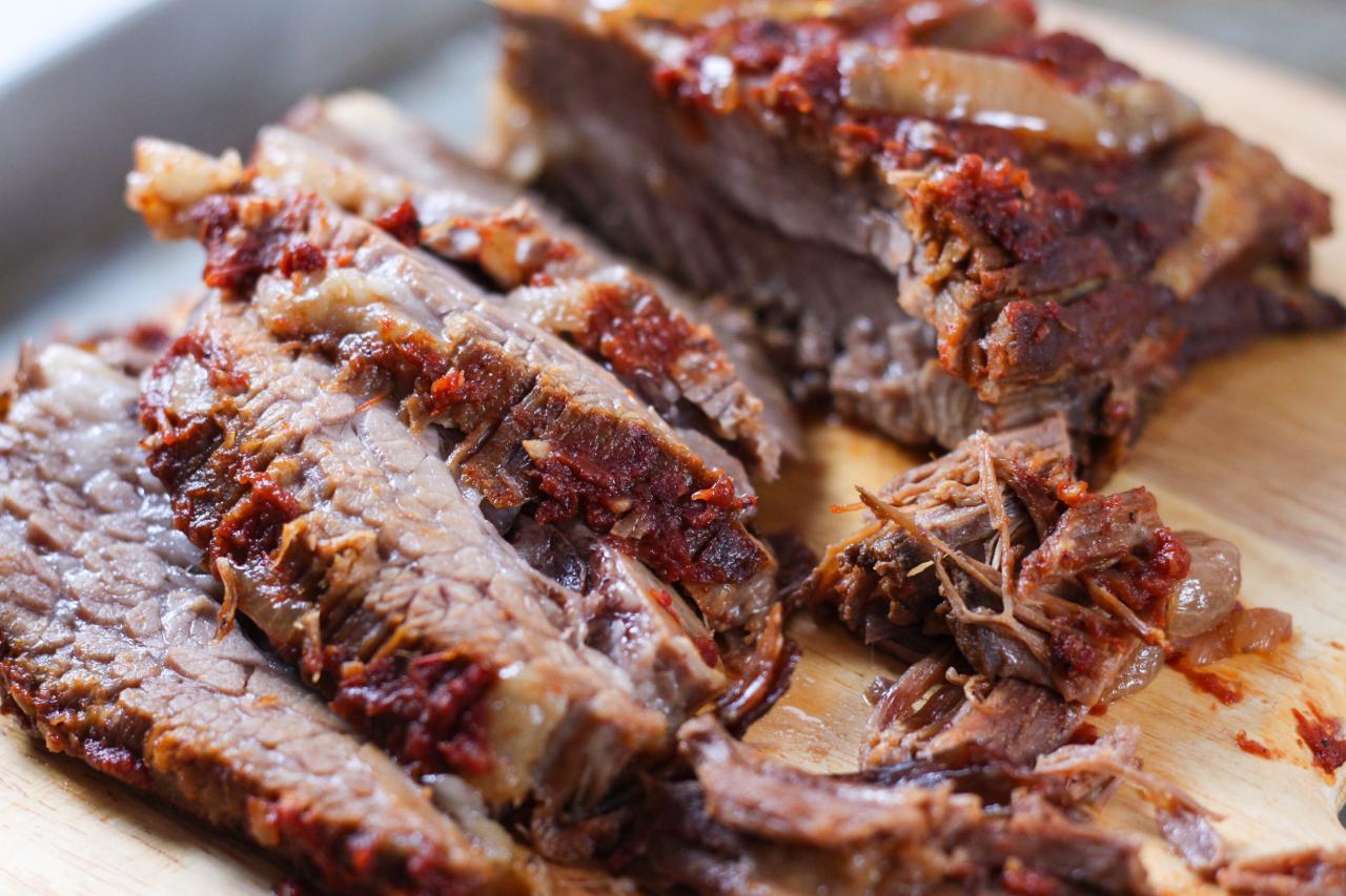 Slow cooker sweet sour brisket