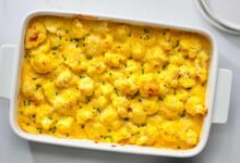 Cauliflower mac n cheese