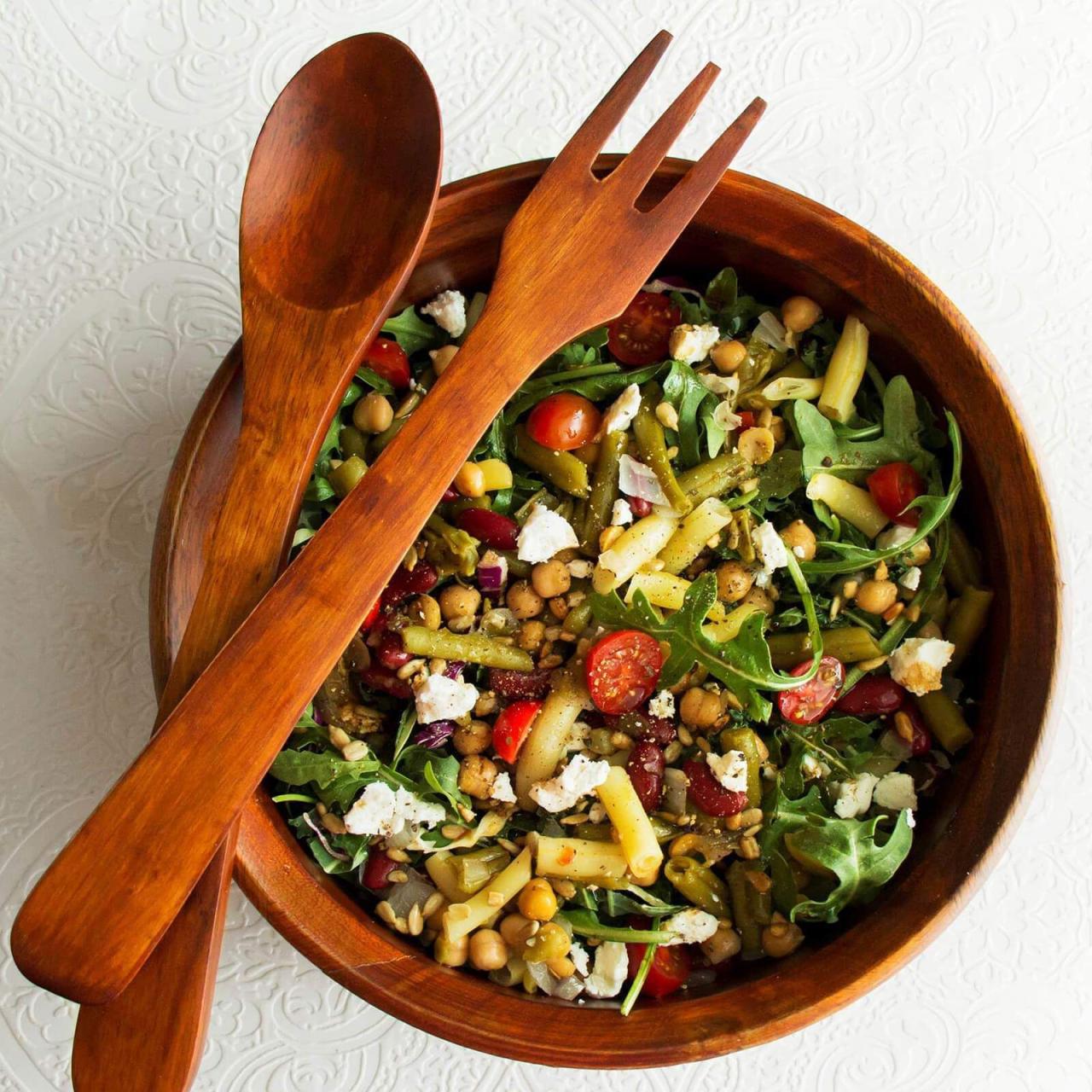 Spring bean salad with toasted fennel vinaigrette