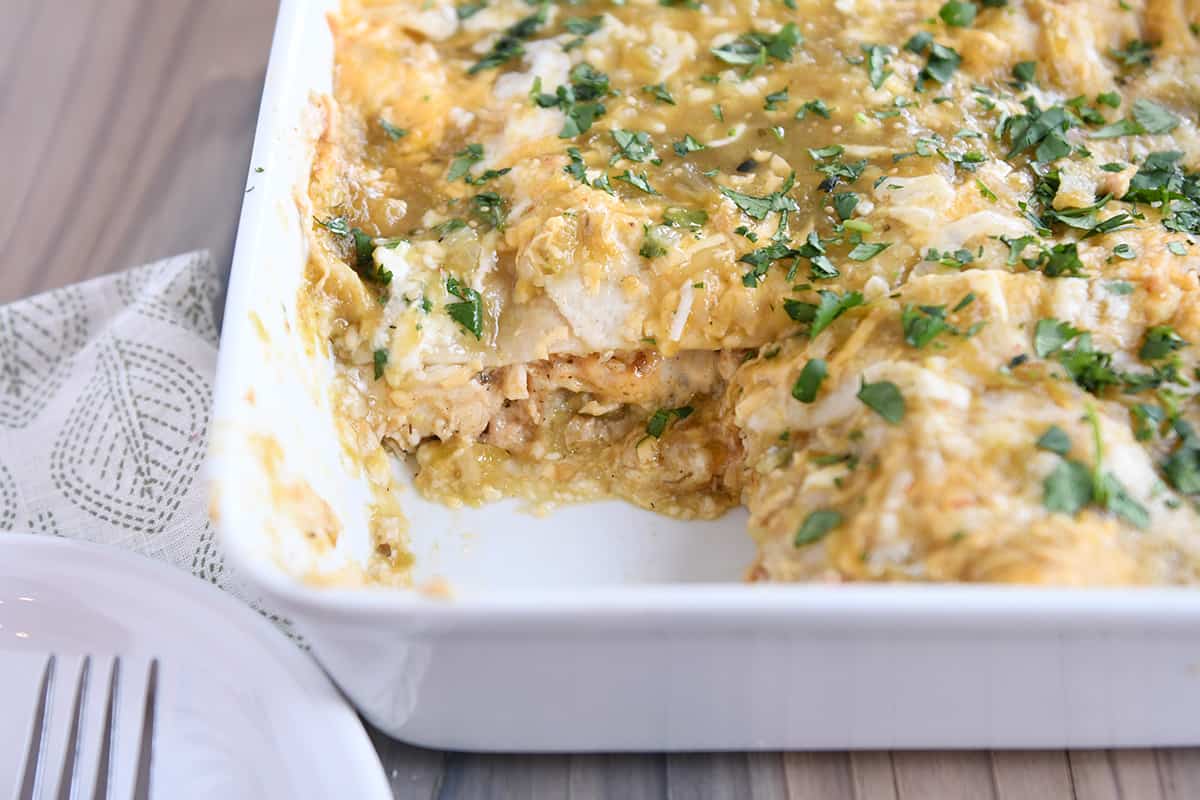 Chicken enchilada casserole