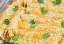 Quick and easy green chicken enchiladas