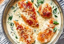 Low carb chicken florentine