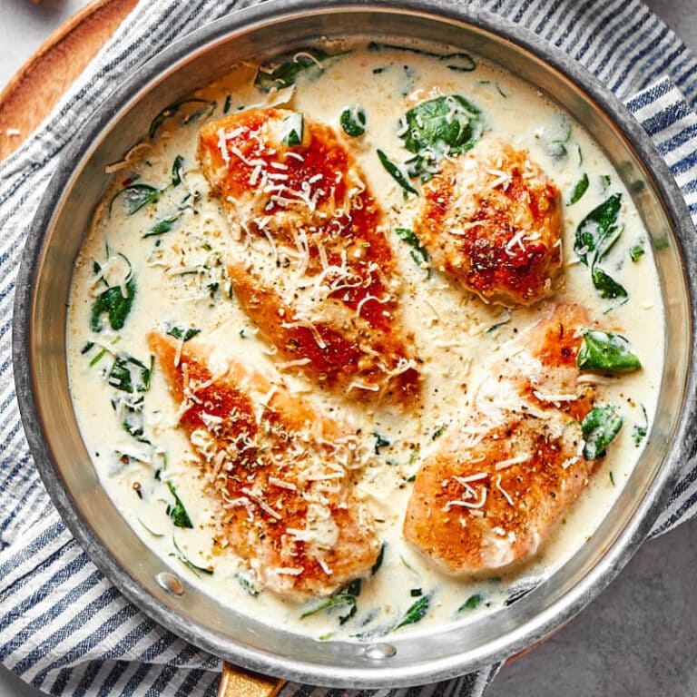 Low carb chicken florentine