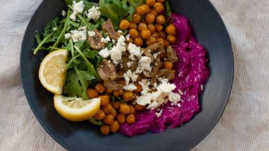 Shawarma spiced chickpea bowls