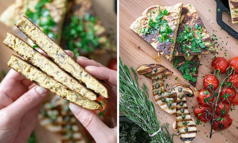 Vegan chickpea frittata
