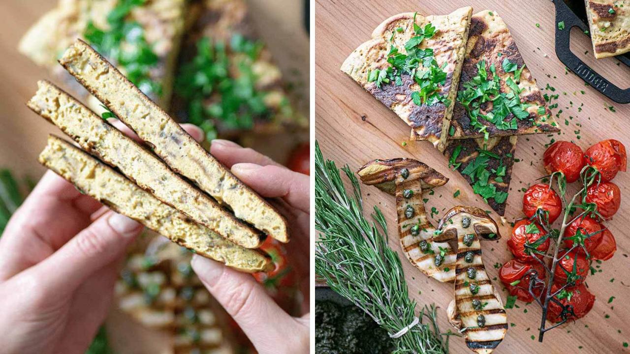 Vegan chickpea frittata