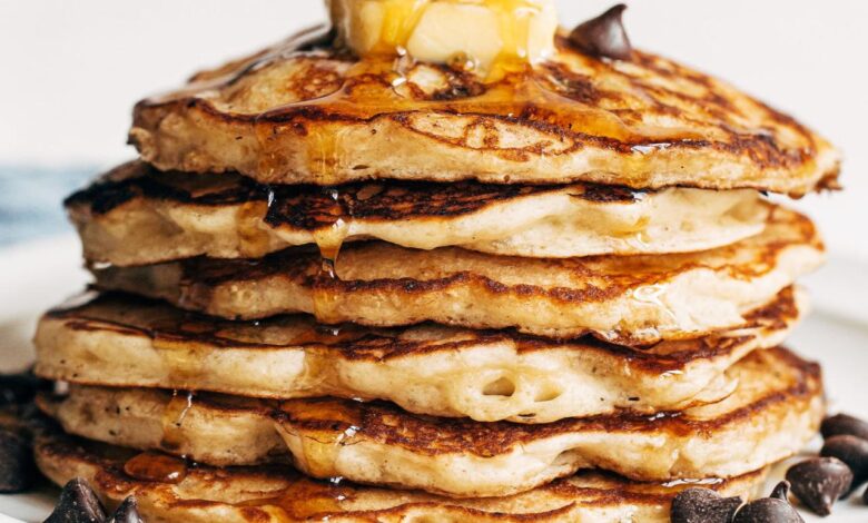 Sheet pan chocolate chip pancakes