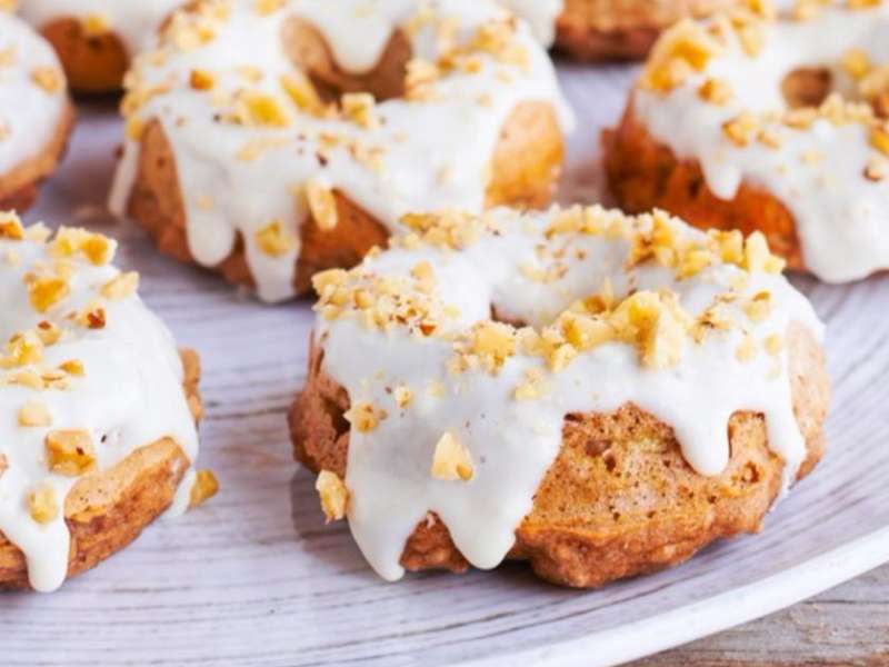 Donuts banana nut orange baked repeat remaining Baked banana nut donuts