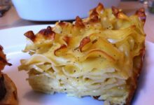 Cabbage and onion noodle kugel