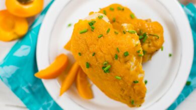 Apricot glazed chicken dinners doorstep