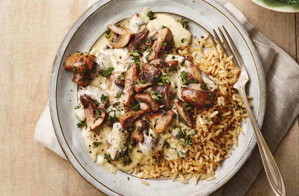 Wild mushroom stroganoff