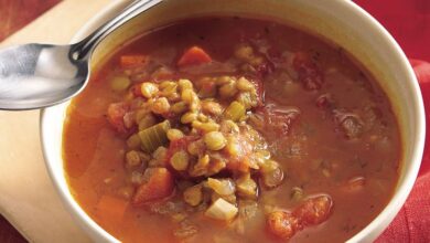 Tomato lentil soup