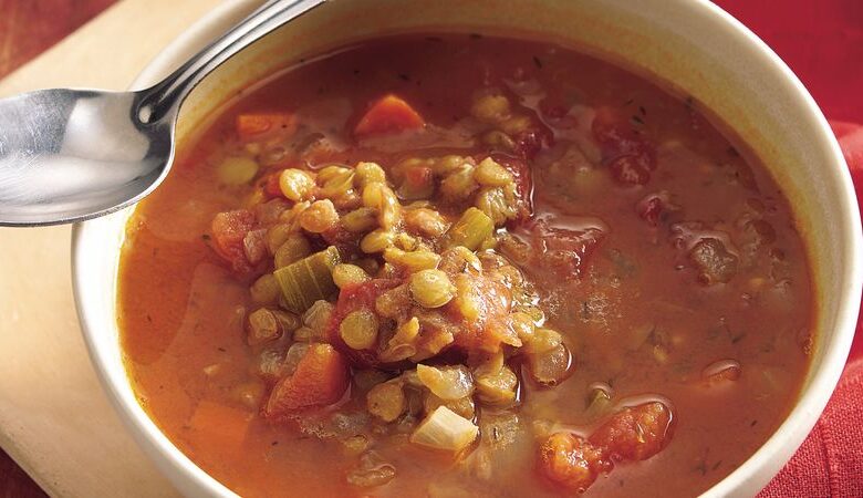 Tomato lentil soup