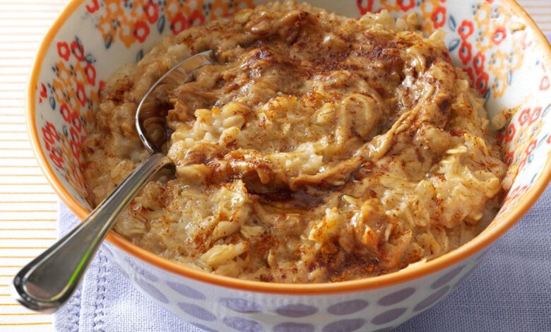 Sweet spice roasted butternut squash oatmeal recipe