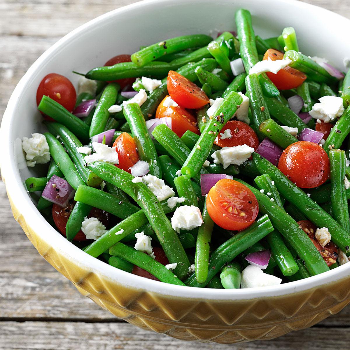 Grilled green bean salad with szechuan dressing