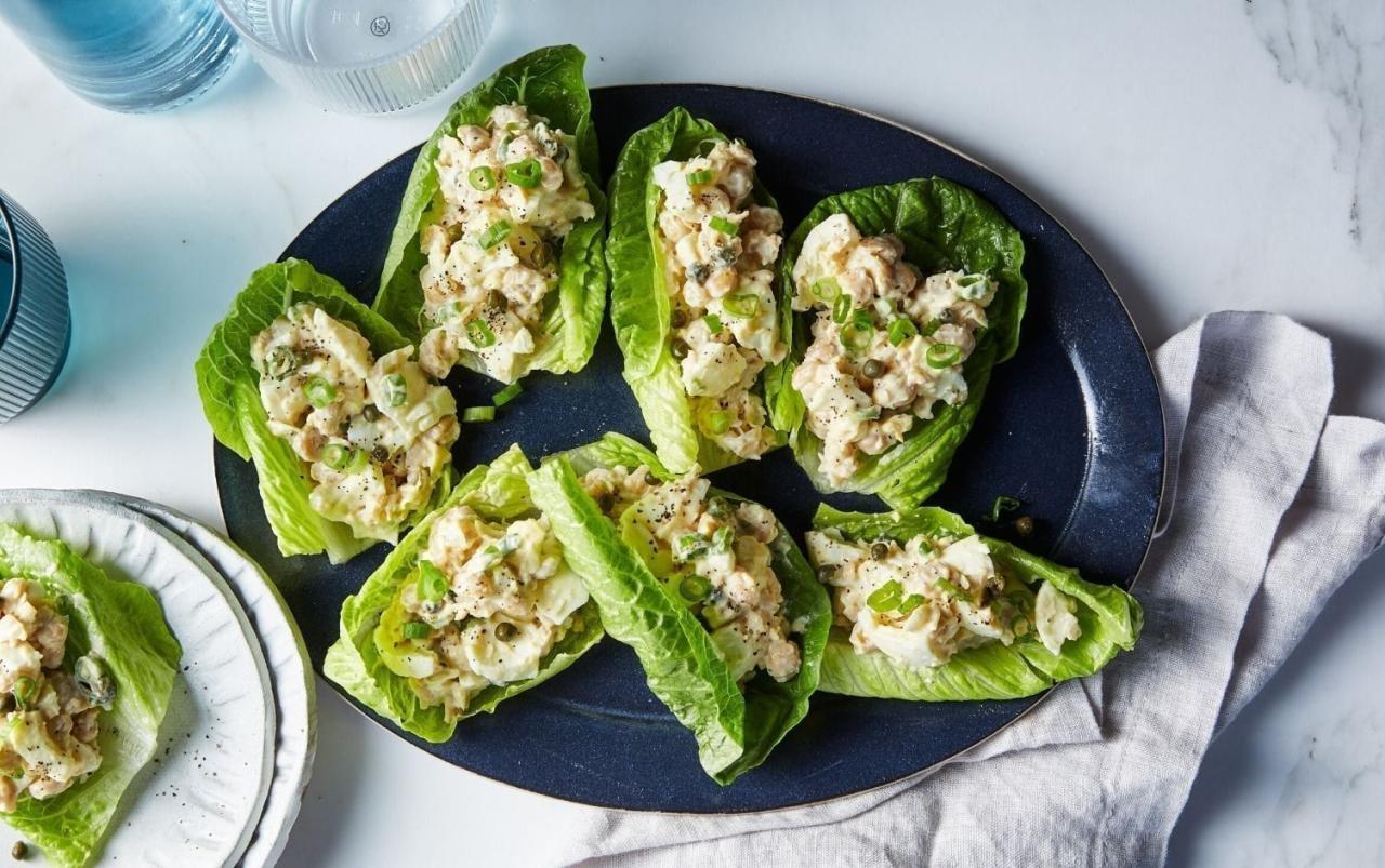 Dijon chickpea and egg salad