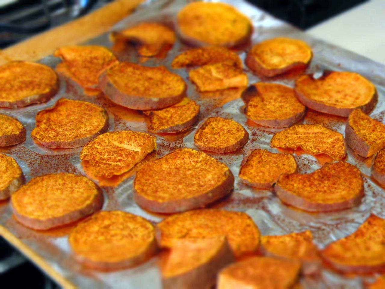 Hasselback sweet potatoes with salted maple butter