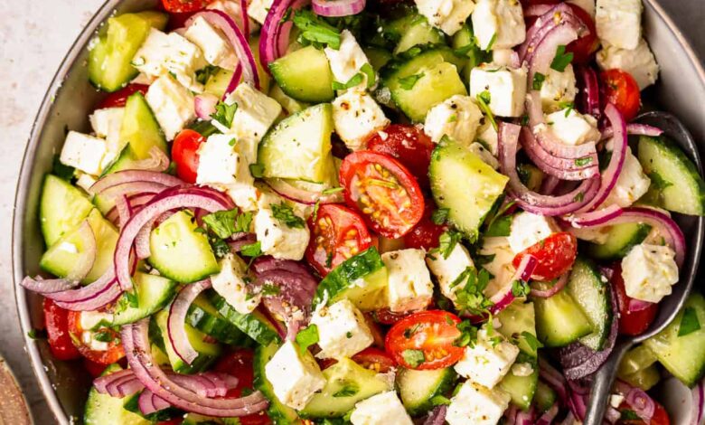 Cucumber tomato salad