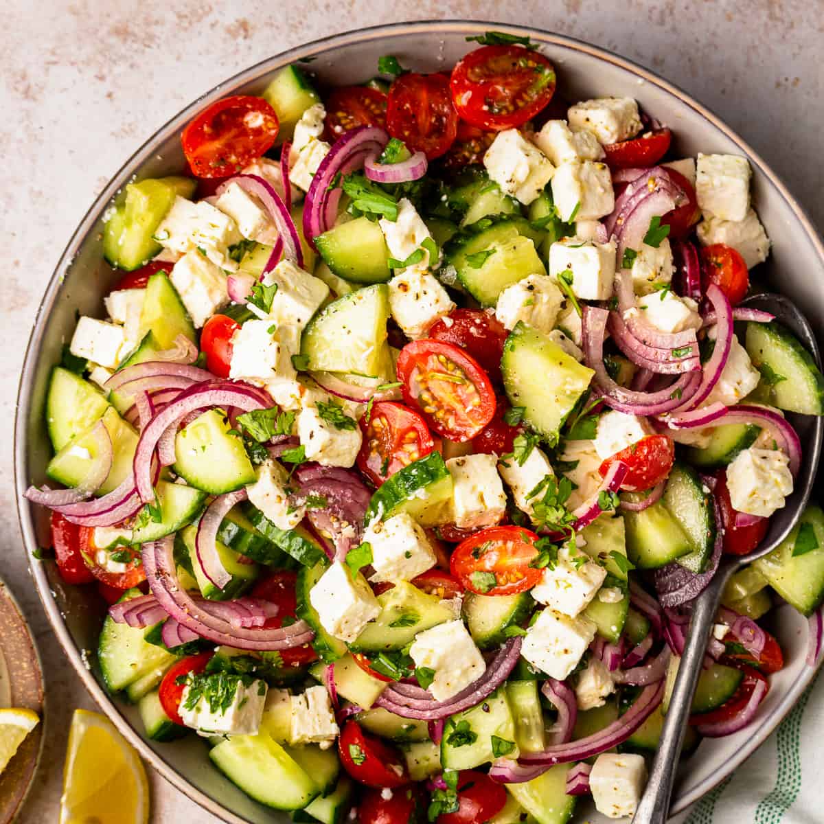 Cucumber tomato salad