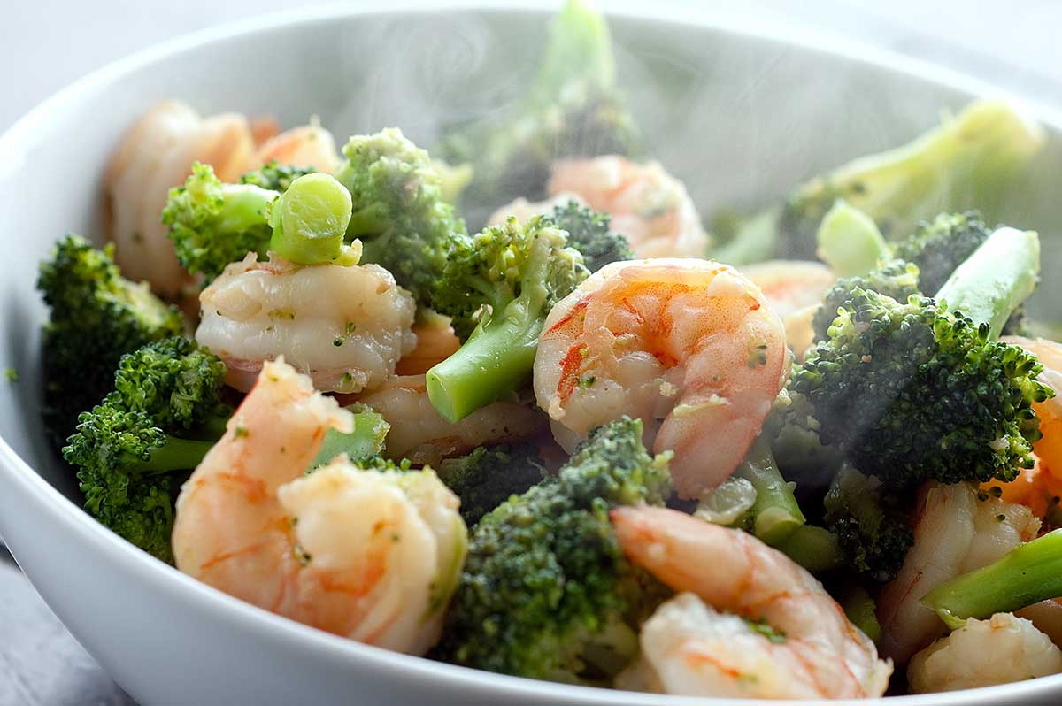 Shrimp stir fry with ginger broccoli recipe