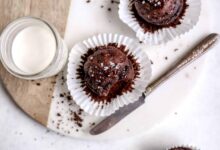 Gluten free chocolate oat muffins
