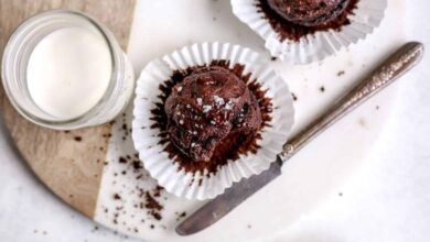 Gluten free chocolate oat muffins