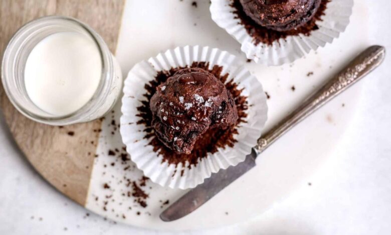 Gluten free chocolate oat muffins