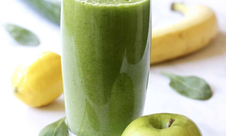 Green apple avocado smoothie