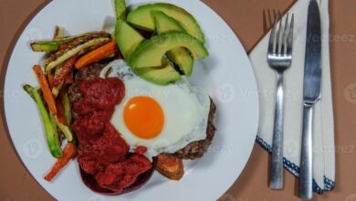 Sweet potato hash with sunny side up eggs