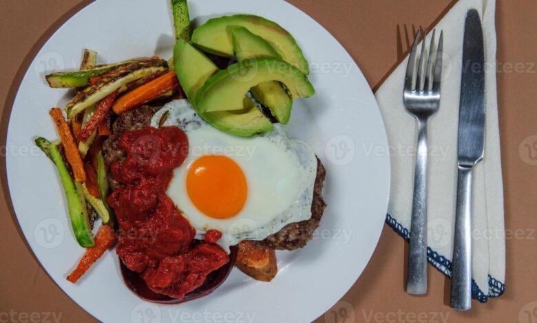 Sweet potato hash with sunny side up eggs