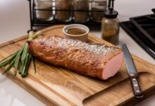 Honey glazed spiced pork tenderloin